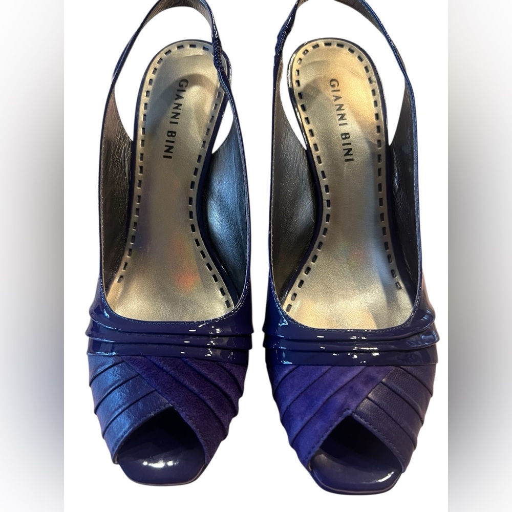 Gianni Bini Purple Patent/Suede Leather Office/Professional/Church Pumps Size 8 - Picture 1 of 8
